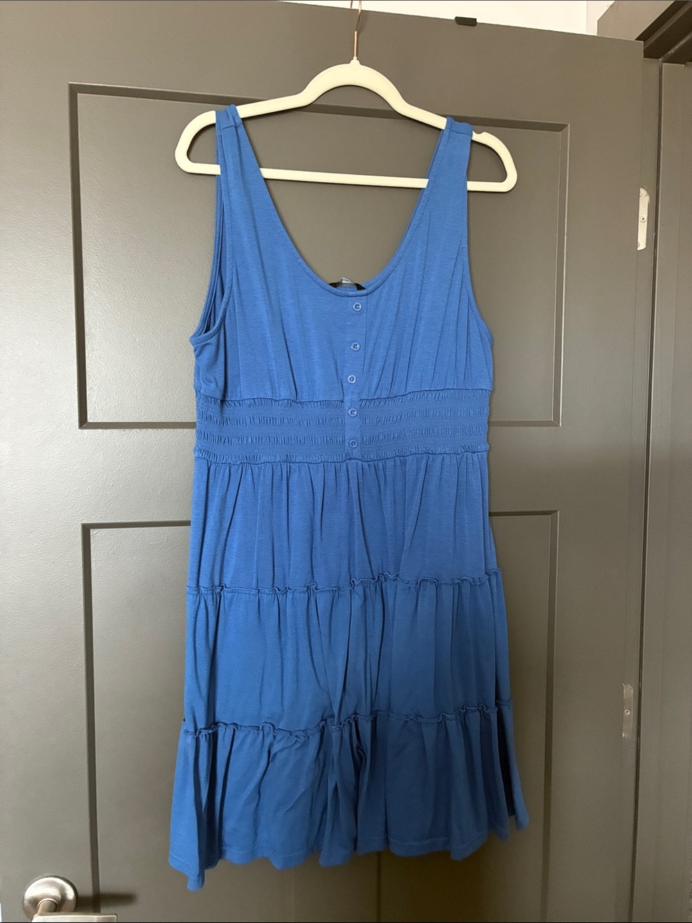 Blue Tiered Sleeveless Sundress - Women's